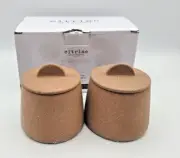 Citrine Canyon Collection by Magenta Set of 2 Spice Jars Textured Terracotta
