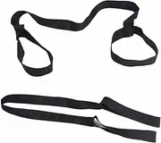 2 Pcs Yoga Mat Carrying Strap Sling Yoga Stretch Elastic Fitness Stretching Strap Belt Pack Up Easily Different Mats, Black, One Size