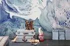 3D Flowing Texture Wallpaper Wall Mural Removable Self-adhesive 147