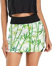 [RPLIFE] Zen Green Grove Exercise Skirt, Light Weight Skorts Women, Hiking Skirts for Women