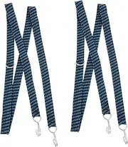 Gogogmee 2Pcs Adjustable Elastic Bungee Cords for Bikes Luggage Motorcycles Durable Bungee Straps with Hooks High Strength Cargo Tie Down for Outdoor Use