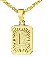 [JSJOY] Gold Initial Necklaces for Women Gold Letter Necklaces 26 Capital A-Z, Letter Pendant Necklaces for Women,Gold Number Necklace for Men Boys Football/Soccer