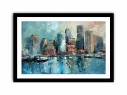 Boston Framed print Art Poster
