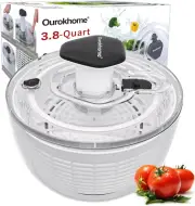 Ourokhome Salad Spinner Lettuce Dryer, One-Handed Easy Press Large Vegetable Dry