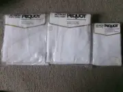 Two Pequot No-Iron Muslin Double Fitted Sheets and Pillowcases