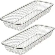 Hohopeti Dishwasher Storage Holder Metal Cutlery Basket Mesh for Easy Drainage Stainless Steel