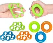 Hand Grip Strengthener, Finger Exerciser, Grip Strength Trainer (6 PCS),