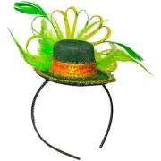 Green Top Hat Headband - St Patricks Day Irish Green Mini Hat Dress Up Hair C...