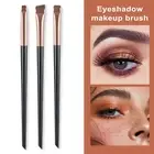 Portable Makeup Brush Blade Shape Eyebrow 3pcs Eyeliner Set for Brow Contouring