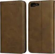 for iPhone 8 Plus / 7 Plus Case Leather Wallet with Credit Card Holder Slot SunYoo Flip Cover Drop Protection Shockproof Magnetic Folio Women Men Her Purse for iPhone 8Plus 7Plus Dark Green
