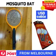 Electric Bug Zapper Racket Fly Swatter Mosquito Killer Insects Bat Battery