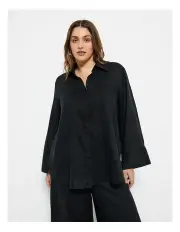 [Commonry] Linen Shirt in Black