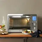 LNC Air Fryer 33.8 QT Bake Broil +Dehydrate +Toaster Oven Stainless Steel Silver