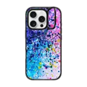 iPhone 16 Pro Impact Ring Stand Case MagSafe Compatible Pink Confetti Pop