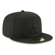 Brand New 59FIFTY Baseball Cap - MLB LA Dodgers Triple Black Fitted Hat