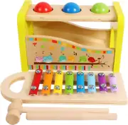 TOWO Wooden Hammer and Ball Toy and Xylophone Set - Mallet and Pegs Pound and...