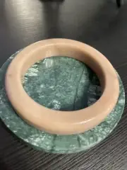 Excellent Untreated Natural Jade Bangle 59 Mm Cartier Shape Bubble Tea