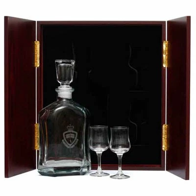 ADFA Decanter & Glasses in Display Case