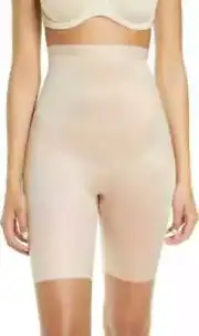 SPANX L88949 Champagne Thinstincts 2.0 High Waist Mid Thigh Shorts Size M