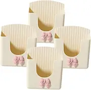 LIFKICH 4pcs Wall Mounted Phone Holder Self Adhesive Remote Control Storage Box Durable Material Space Saving Design for Home Organization Creative and Fashionable Decor