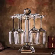 Mylifestyle Elegant Desktop Crystal Glass Stemware Rack/Rotate 8 Wine Glass Stor