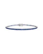 Forever Creations Signature Collection 14K 5.40 ct. tw. Diamond & Sapphire Bracelet