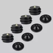 4x 43mm Aluminium Speaker Spike Base Pad Shockproof Isolation Stand Feet #Black
