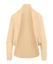 Max Mara Vesuvio Pleated Open Front Shrug One size Nude