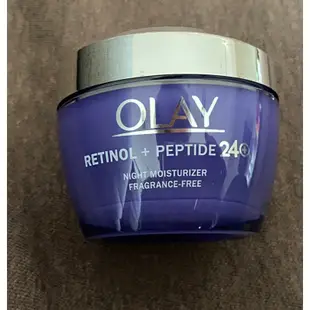 Olay Retinol+Peptide 24+歐蕾視黃醇 + 胜肽 24 無香味夜間保濕霜， a醇48g 1.7 盎司