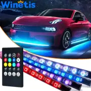 8 Colors LED Strip Underglow Underbody Neon Lights Kit Remote Control Car Truck