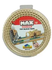Max Build More Toy Block Tape 2 Stud Wide Tan Beige Brick Compatible 2M/6.5Ft