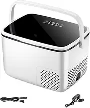 Car Refrigerator, Portable Freezer, Compressor Cooler, 18 Liter Camping Fridge with 12/24V DC and 220V AC for Car, Motorhome, Truck, Van, Boat, Travel, Fishing Outdoor