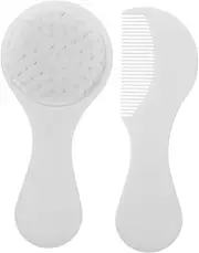 Toyvian Newborn Gentle Bath Brush Set Scalp Brush and Comb for Cradle Cap for Toddlers