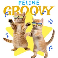 在飛比找蝦皮購物優惠-FELINE GROOVY 中性短T恤 白色 復古跳舞貓咪喵