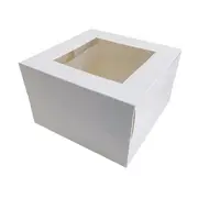 Cake Box with Window 8x8x4" - 100pc/pk
