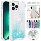 For iPhone 16 15 14 13 12 11 Plus Pro Max 8 XR Case Liquid Glitter Bling Cover