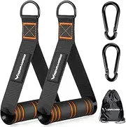 Resistance Bands Handles with Screw Thread, Comfortable Ultra Heavy Duty Foam Grips with Solid ABS Cores, Durable Big Carabiners for Exercise Bands Workout(1 Pair)