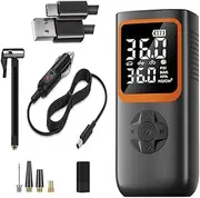 Car Tyre Inflator Portable Air Compressor Cordless or DC12V 2X Fast Portable Tire Pump for Car Bike Balls Motorcycle Tyre Air Pump Tyre Pump 150PSI Tyre Pressure Gauge Auto-Off
