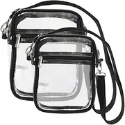 BESPORTBLE 2pcs Transparent Messenger Bag Clear Purse Transparent Bag Ladies Purse Clear Crossbody Purse Small Crossbody Purse Stadium Approved Clear Bag Clear Bag for Stadium Events Pvc
