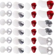 24Pcs Nail Art Pedicure Toe Separators Soft Silicone Finger Separator Toe Dividers Toes Spacers Cushions Rhinestone Pearl Nail Art Tools for Home Salon Nail Polishing