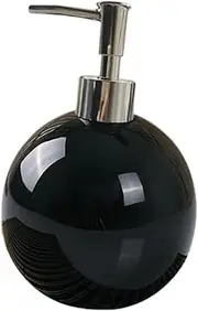Qianly Liquid Soap Dispenser with Pump,Refillable, Multipurpose, Empty Pump Bottles,Ceramic Lotion Dispensing Bottle,for Bathroom, Black