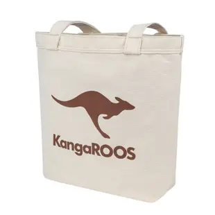 【KangaROOS 美國袋鼠鞋】帆布托特包 購物袋 隨身袋 手提包 (燕麥米-KA32811)