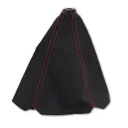 RED STITCH BLACK LEATHER JDM SHIFT BOOT FOR MITSUBISHI SHIFT KNOB LEVER