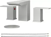 Bathroom Faucet 3 Holes Two Handles Lavatory Vanity Sink Faucet Widespread 8 Inc
