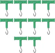 eMagTech 10Pcs Rig Puller Knot Tools Bait Knot Puller with T-Handle for Outdoor Fishing Barbel Catfish Carp Freshwater Fishing 52x42mm