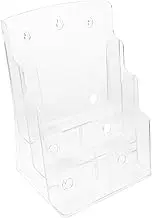 Operitacx Multi Acrylic Display Stand for Brochures Magazines and Documents Wall Mounted Organizer for Space Saving Convenience Clear Paper Holder for Easy Access and Maintenance