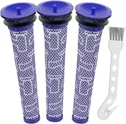 3 Pack Filter Replacements Pre Filters for Dyson V6, V7, V8, DC58, DC59 Vacuum. Replaces Part # 965661-01