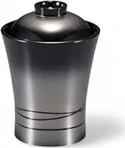J-Kitchens Bamboo Spring Chopstick Washing Bowl (Soup Bowl, Bowl, Wan, Lacquerware) (Lid), Black, Silver Blur Ayahimo, 2.8 x 2.8 x 3.8 inches (7.1 x 7.1 x 9.8 cm), Thermoset Resin, Made in Japan
