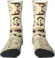 [EdWal] Soft Hairy Ferret print Moisture Wicking Socks Sports Socks for Men and Women Warm thermal Boot Hiking Socks