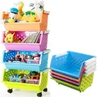 Kids' Toys Storage Organizer Bins Baskets with Wheels Can Move Everywhere Large